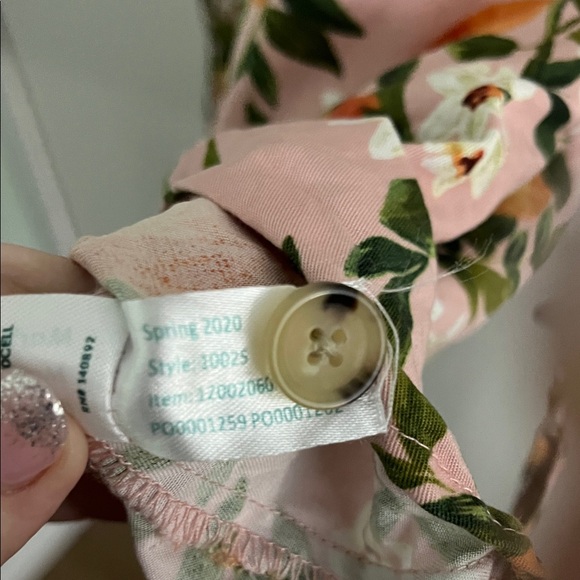 Marine Layer Pink Floral with Oranges Midi Dress - Picture 3 of 4